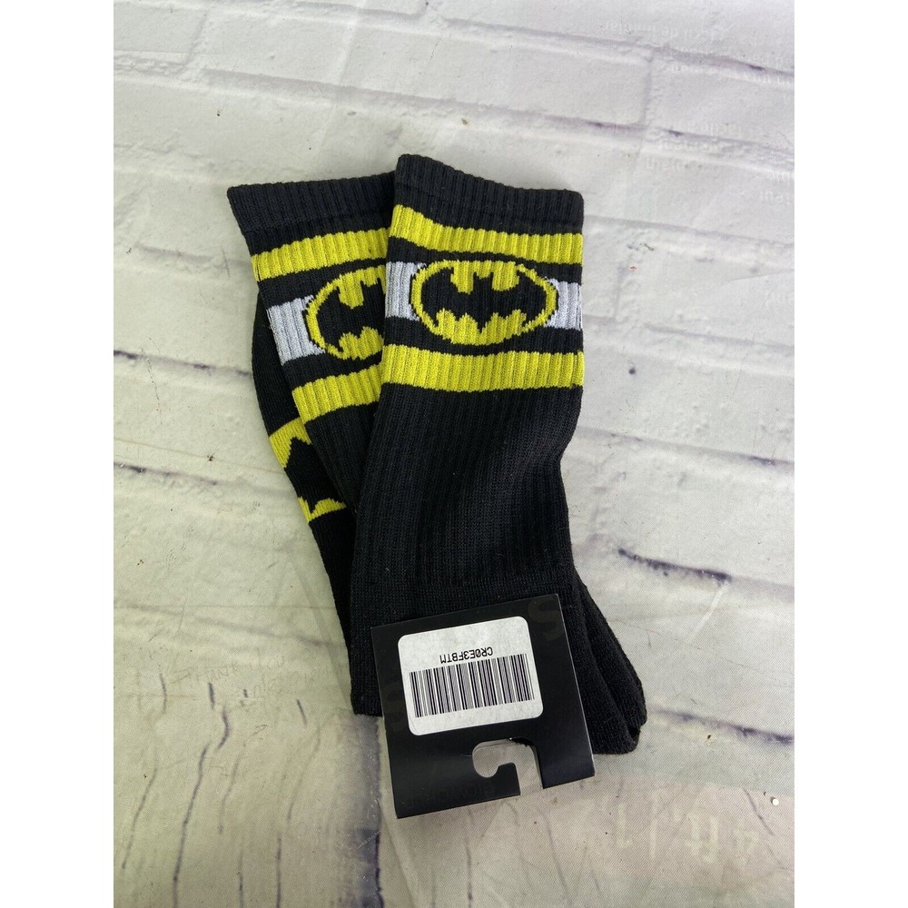 DC Comics Batman Classic Crew Socks 1 Pair Shoe Size 8-12 Sock Size 10-13 NEW